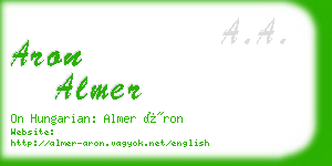 aron almer business card